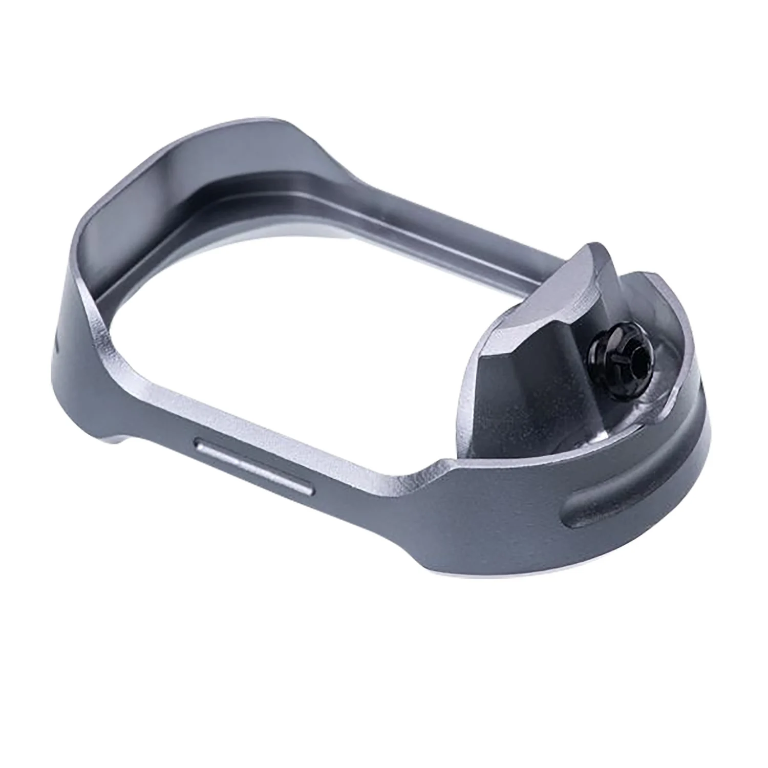 Tyrant CNC gray aluminum magwell for Glock Gen 5 — angled view