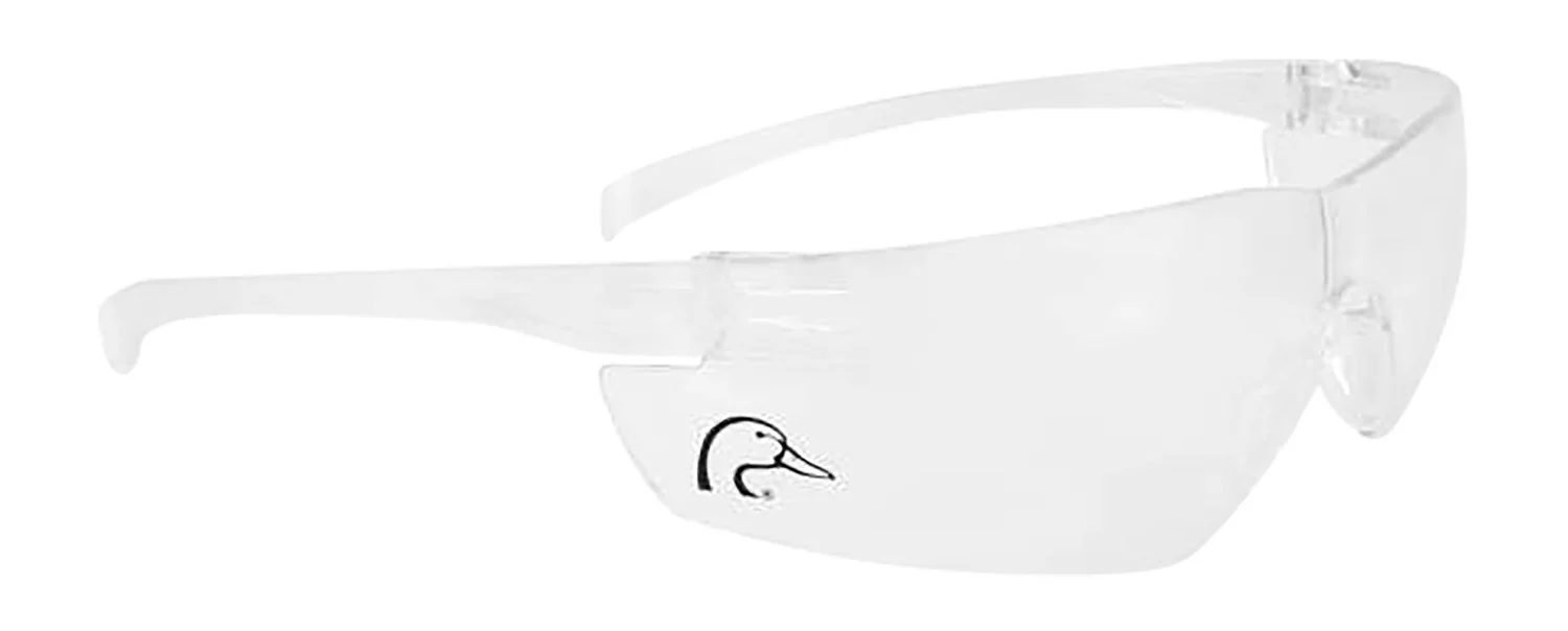 Radians DUFL10110C clear lens clear frame safety glasses with rubber nose piece