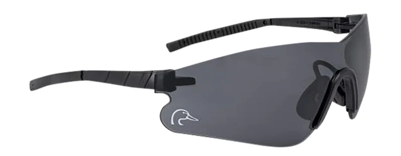 Radians DUY11020C youth safety glasses smoke gray lens black half frame rubber nose piece