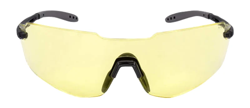 Radians Oblivion OBV0140CS amber lens black half frame safety glasses