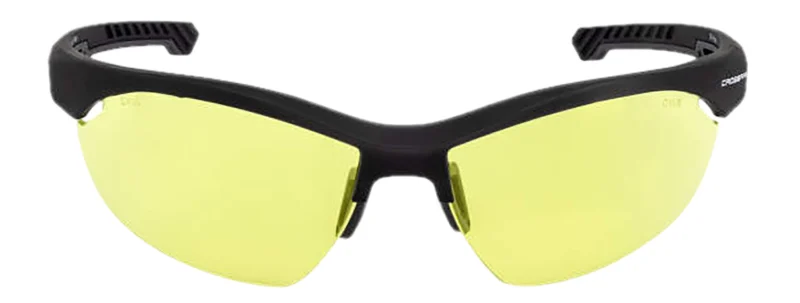 Radians XFBD1040C ballistic shooting glasses amber lens black half frame