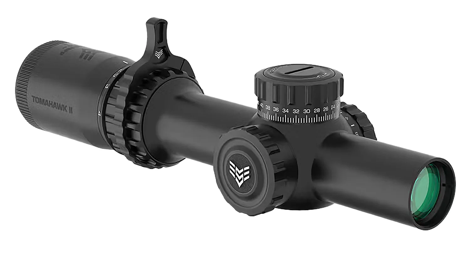 Swamp Fox Tomahawk II 1-4x24mm 30mm tube illuminated green BDC reticle