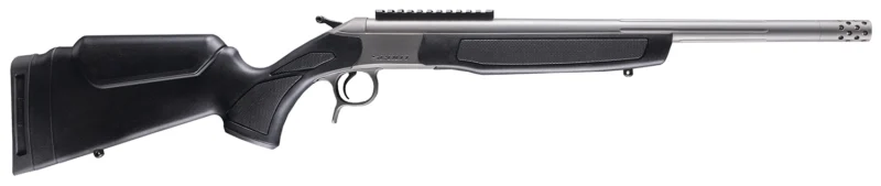 CVA Scout TD single-shot rifle .450 Bushmaster 22 in fluted stainless threaded barrel with black synthetic stock
