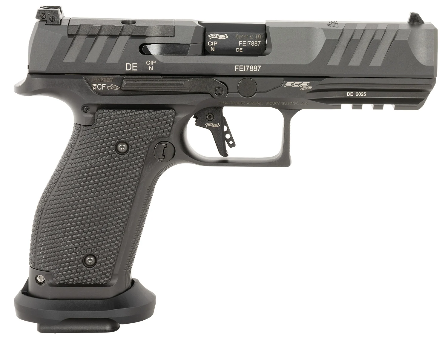 Walther PDP Pro 9mm 4.5 inch full-size pistol, black, optics-ready