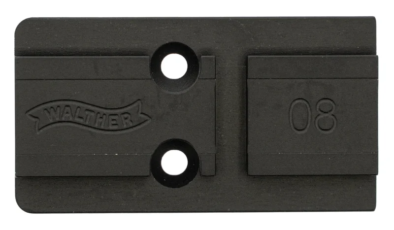 Walther PDP optic plate for Aimpoint ACRO Gen2, black steel with nitride finish