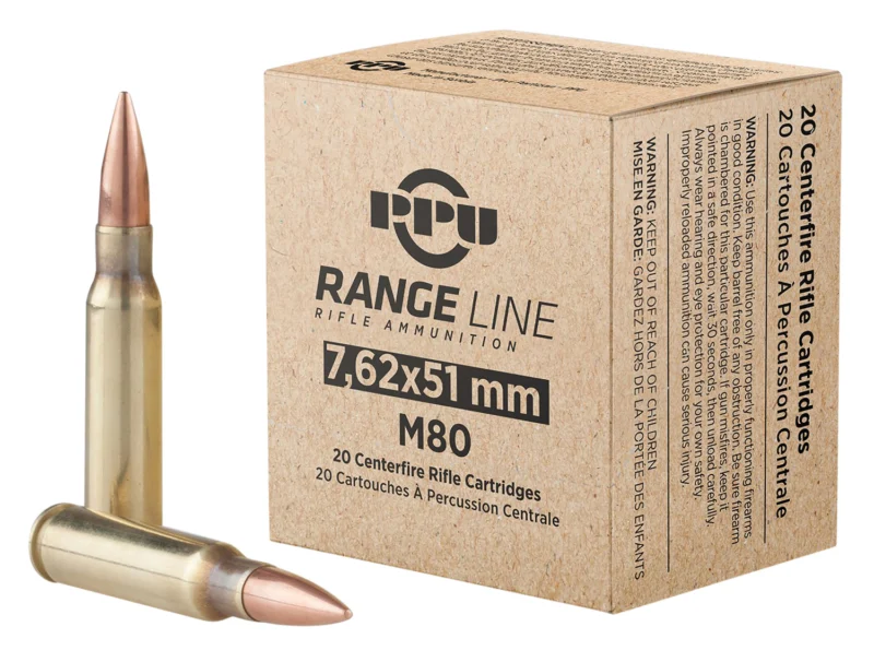 Z PPR751 7.62X51 145gr Full Metal Jacket Boat Tail 20 Per Box/25 Case Ammo