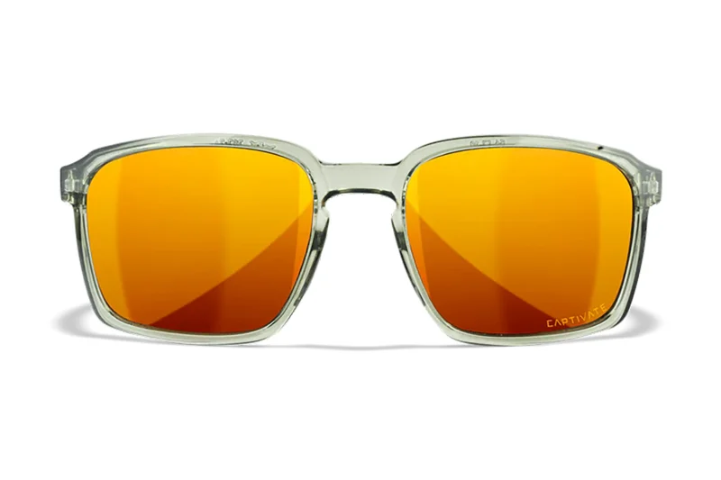 Wiley X ALFA M/L Bronze Mirror polycarbonate sunglasses with Gloss Crystal Light Olive frame