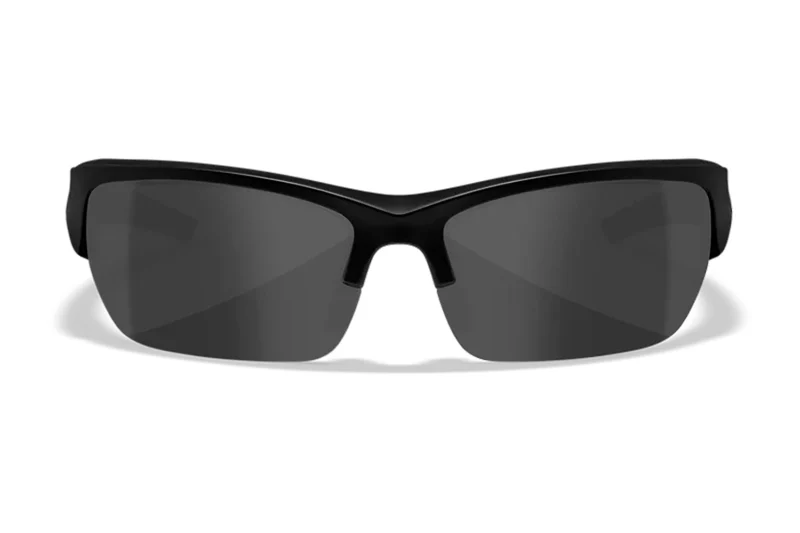 Wiley X Valor CHVAL01 medium smoke gray lenses with matte black semi-rimless frame