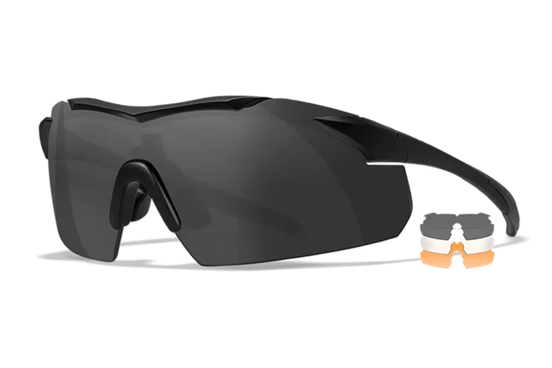 Wiley X WX Vapor 3502 — Matte Black, Smoke/Clear/Rust