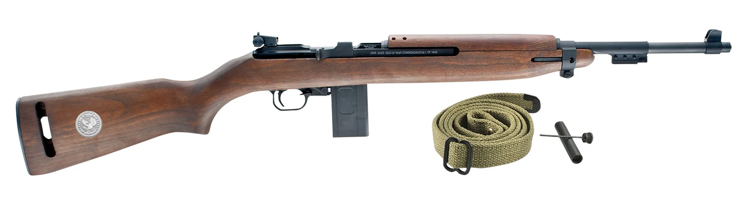 Chiappa M1-22 WWII Commemorative .22 LR rifle, 18-inch blued barrel, walnut fixed stock