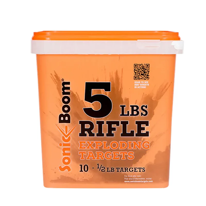 Sonic Boom 1/2 lb exploding rifle targets 10 pack blaze orange canisters