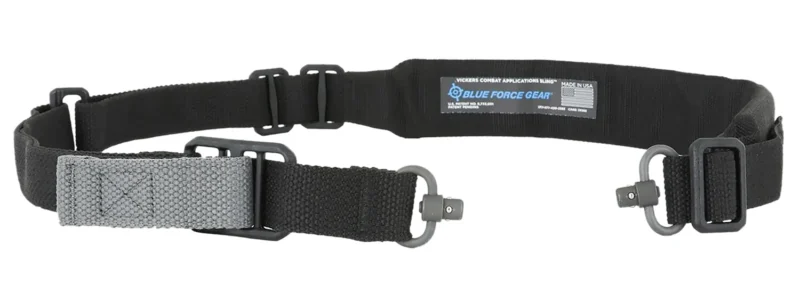Blue Force Gear Vickers padded 2-point push-button sling, black, 1.25 in width