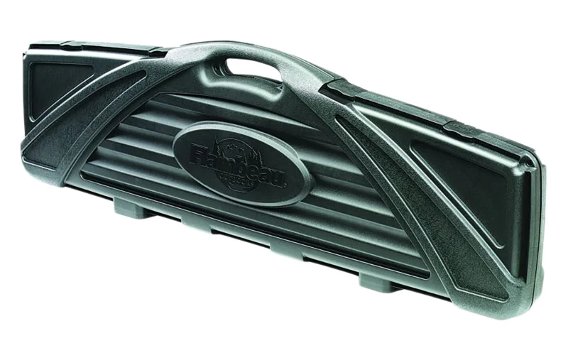 Flambeau Safe Shot double gun case, black foam interior, holds two scoped rifles or shotguns