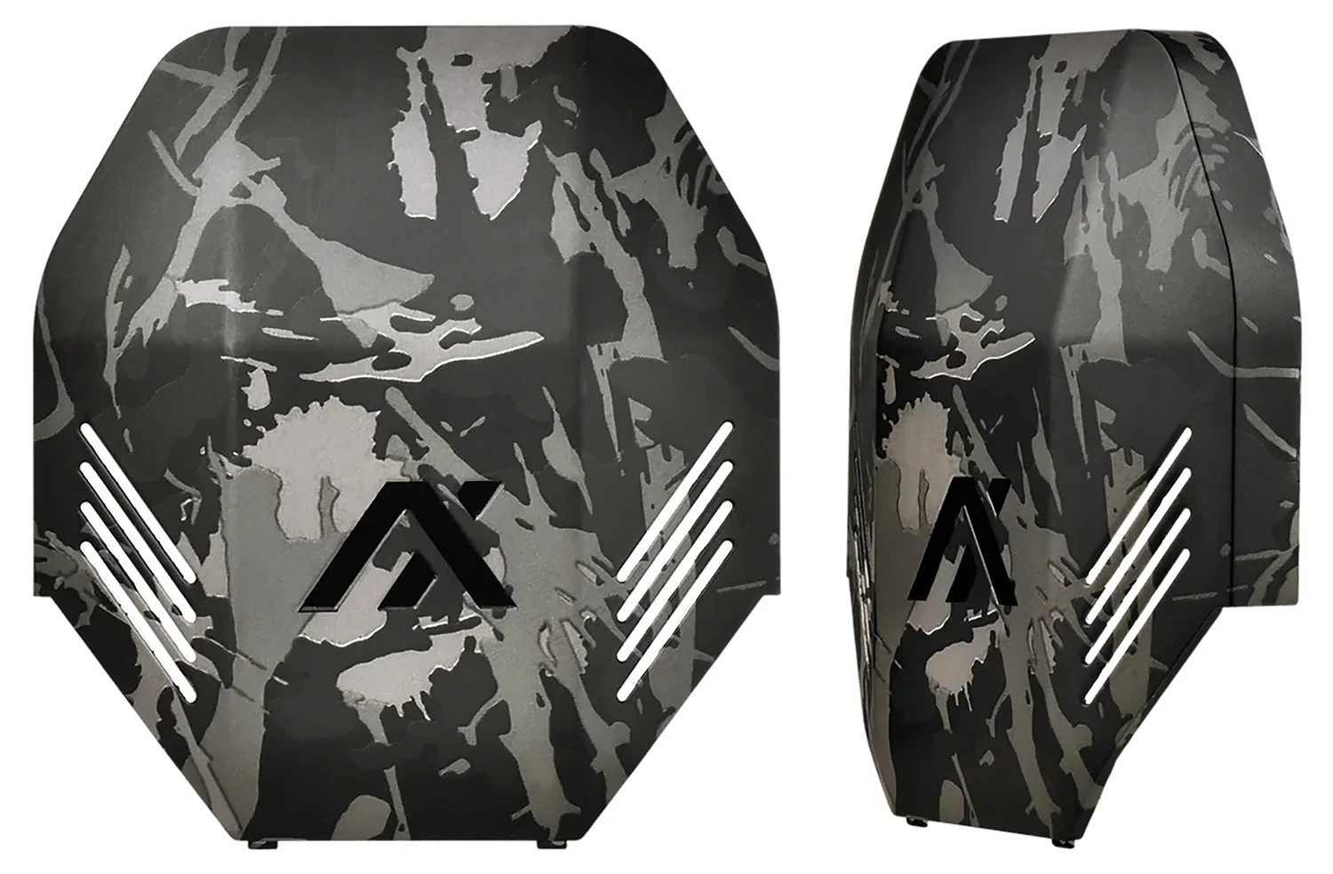 Axil MX Custom Plate Black Camo snap-on accessory for MX series earmuffs