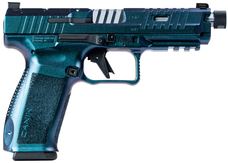 Canik Mete SFT Pro Stingray 9mm pistol, left-side view, 5-inch barrel