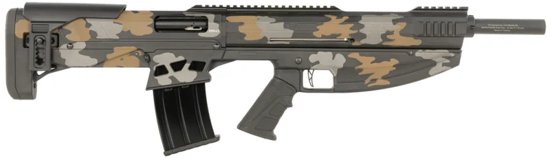 Silver Eagle Arms EVO LT bullpup 12 gauge shotgun with 18.5-inch barrel and poly camo stock