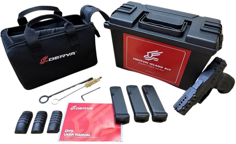 Derya DY9 Island 9mm pistol black Melonite optics-ready 3.86" barrel