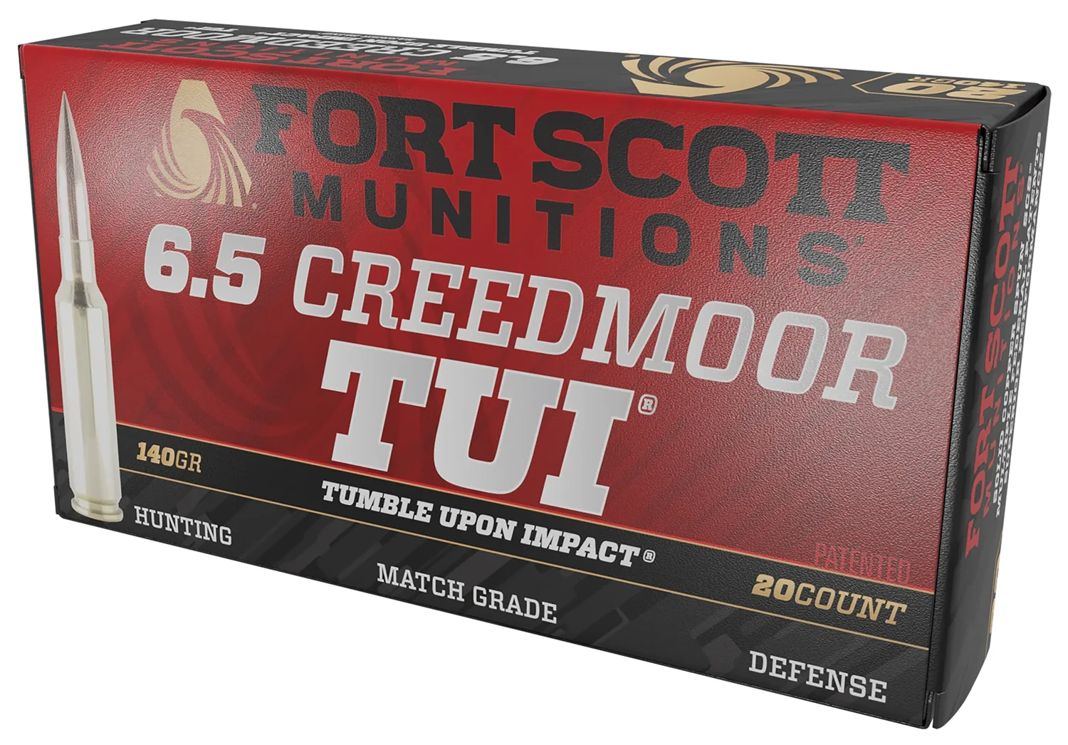 t Scott Munitions 65CM-140-SCV2 Tumble Upon Impact (TUI) 6.5Creedmoor 140gr Solid Copper Spun 20 Per Box/10 Case Ammo