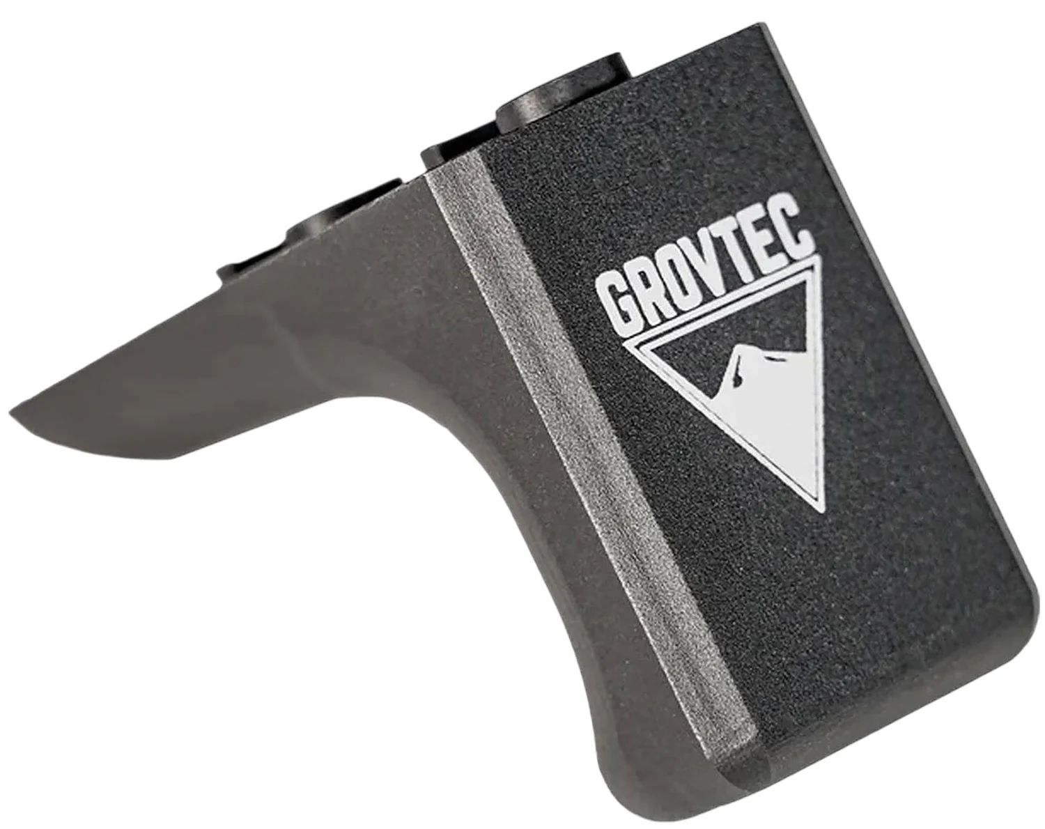 GrovTec G-Stop reversible hand stop in Type III black anodized aluminum, M-LOK and MIL-STD 1913 compatible