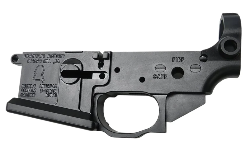 Franklin Armory Libertas stripped billet lower black machined 7075 T6 aluminum multi-cal