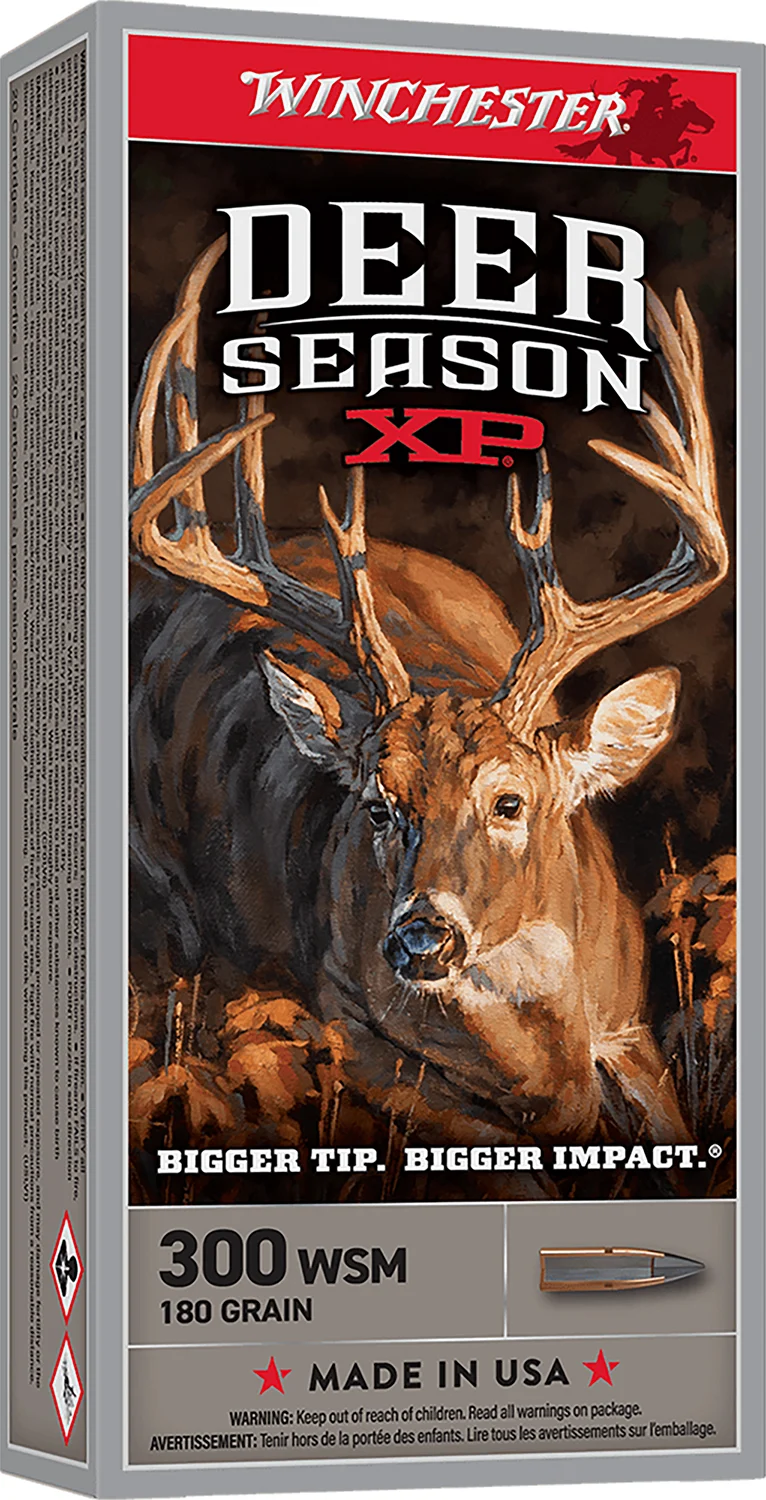 Winchester Deer Season XP .300 WSM 180 gr ammunition box front