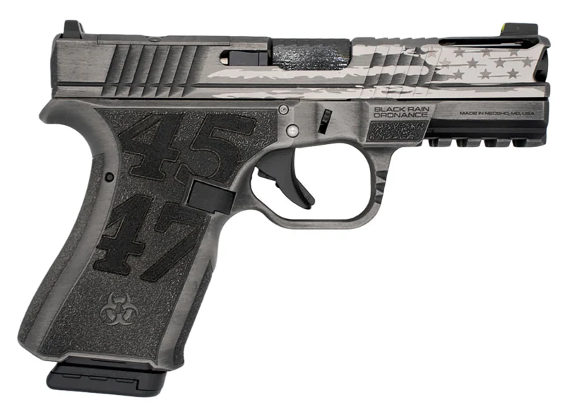 Black Rain Ordnance FRONTLINE+ 9mm 4-inch pistol in Gun Metal Grey Battleworn finish