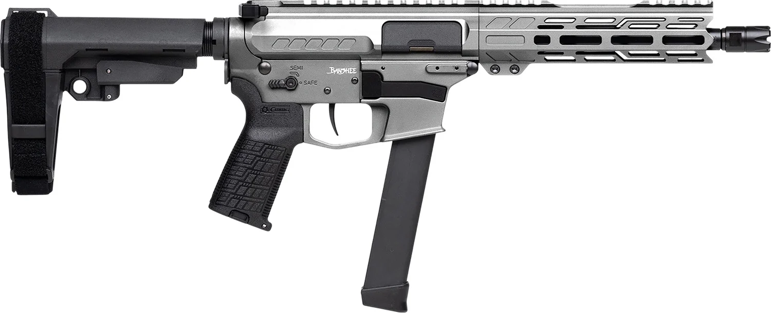 CMMG Banshee FE MkGs 9mm 8in threaded barrel Tungsten Cerakote AR pistol