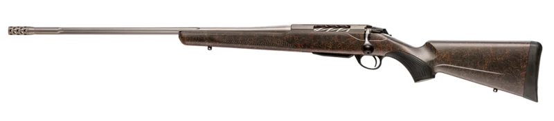 Tikka T3x Lite 7mm PRC left-hand rifle with Roughtech Ember synthetic stock and 24.3 inch fluted stainless barrel