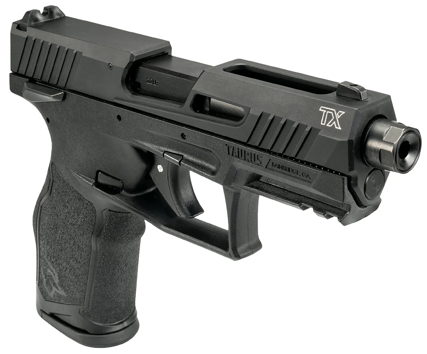 Taurus TX22 Gen 2 .22 LR pistol with five magazines and threaded barrel