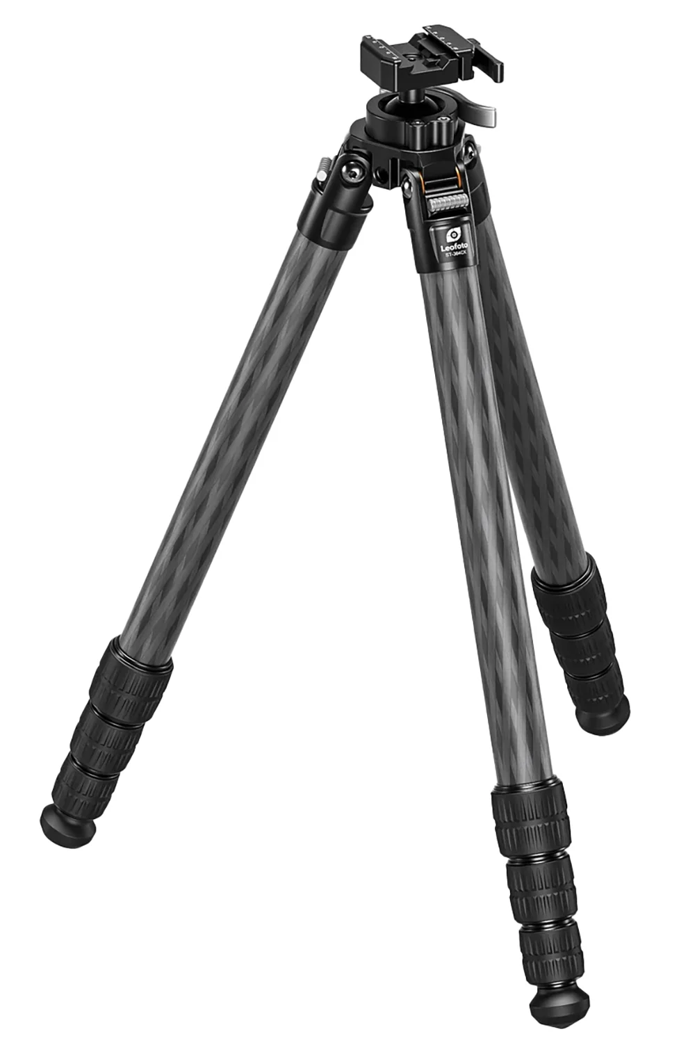 Leofoto ST-364CX carbon fiber tripod in black with integrated ball head and clamp