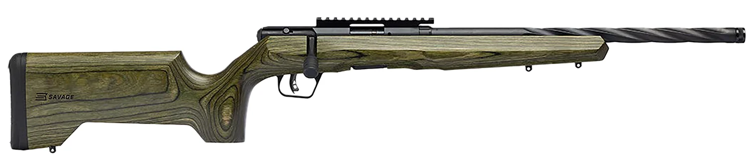 Savage B22 Timber Tactical .22 WMR 18in OD green laminate stock bolt-action rifle