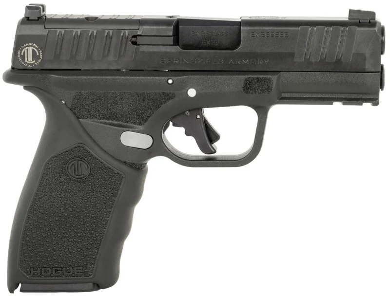 Langdon Tactical Tech Hellcat Pro OSP 9mm pistol with black Hogue grip sleeve and optic-ready slide