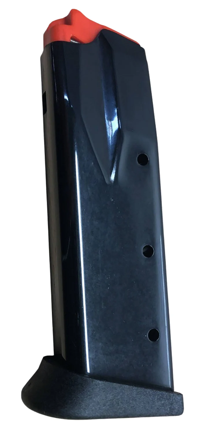 Grand Power 9mm pistol magazine, black matte finish, polymer follower and floor plate