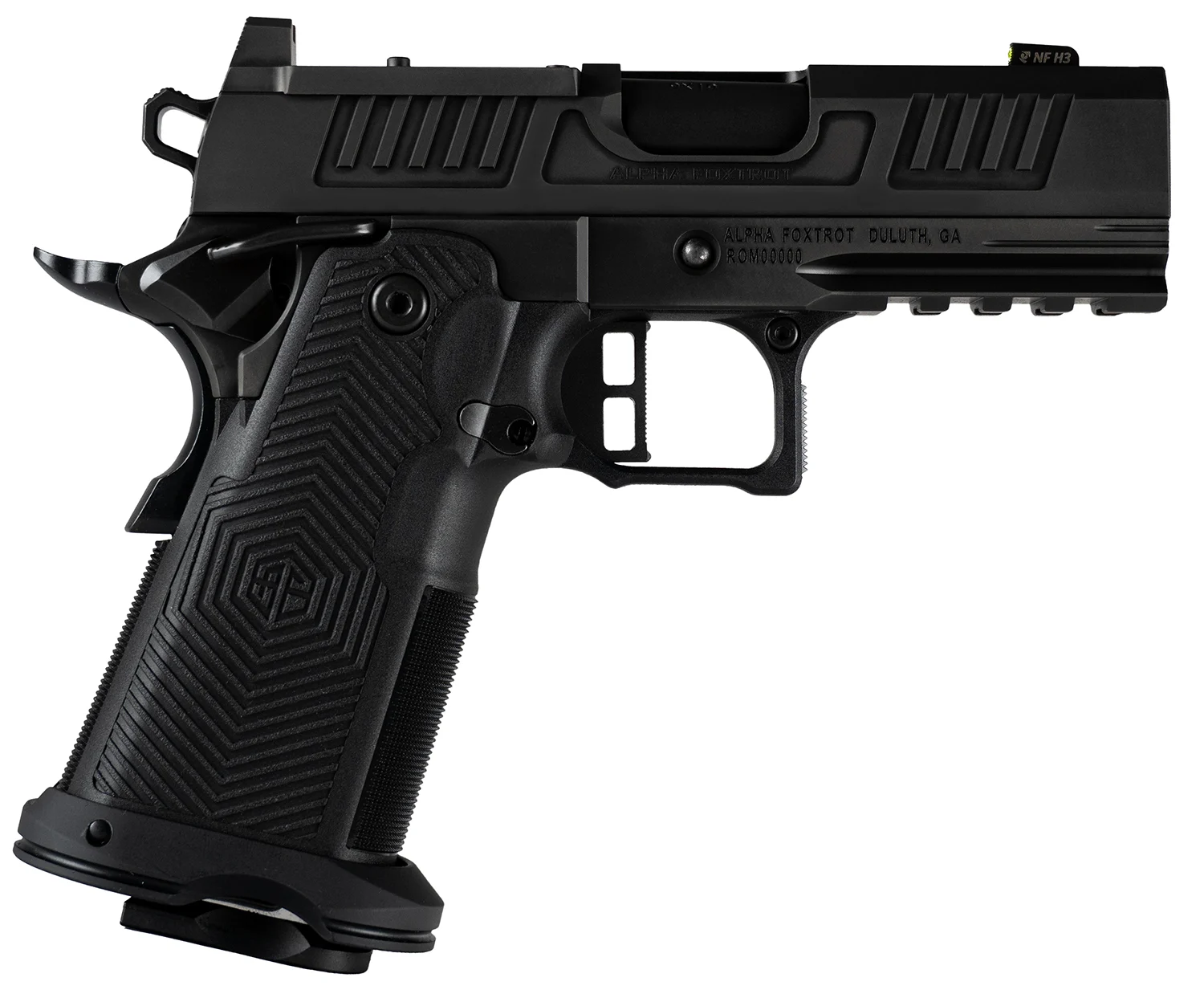 ALPHA FOXTROT AF1911 Romulus 3.5 STD black DLC pistol side view