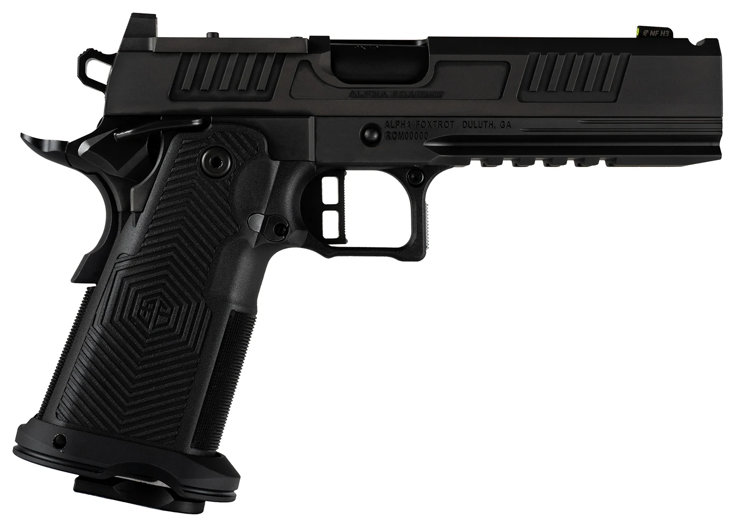 Alpha Foxtrot AF1911 Romulus 5-inch ported 9mm pistol DLC black with magazines