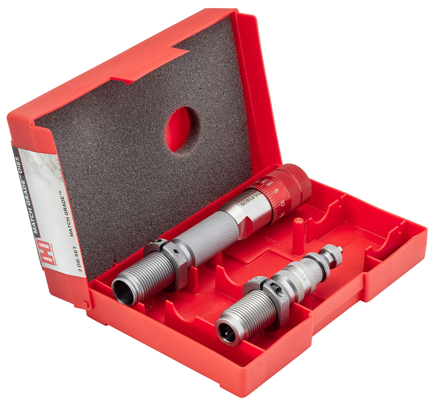 Hornady Match Grade 2-die reloading set for .22 Creedmoor with Click-Adjust micrometer