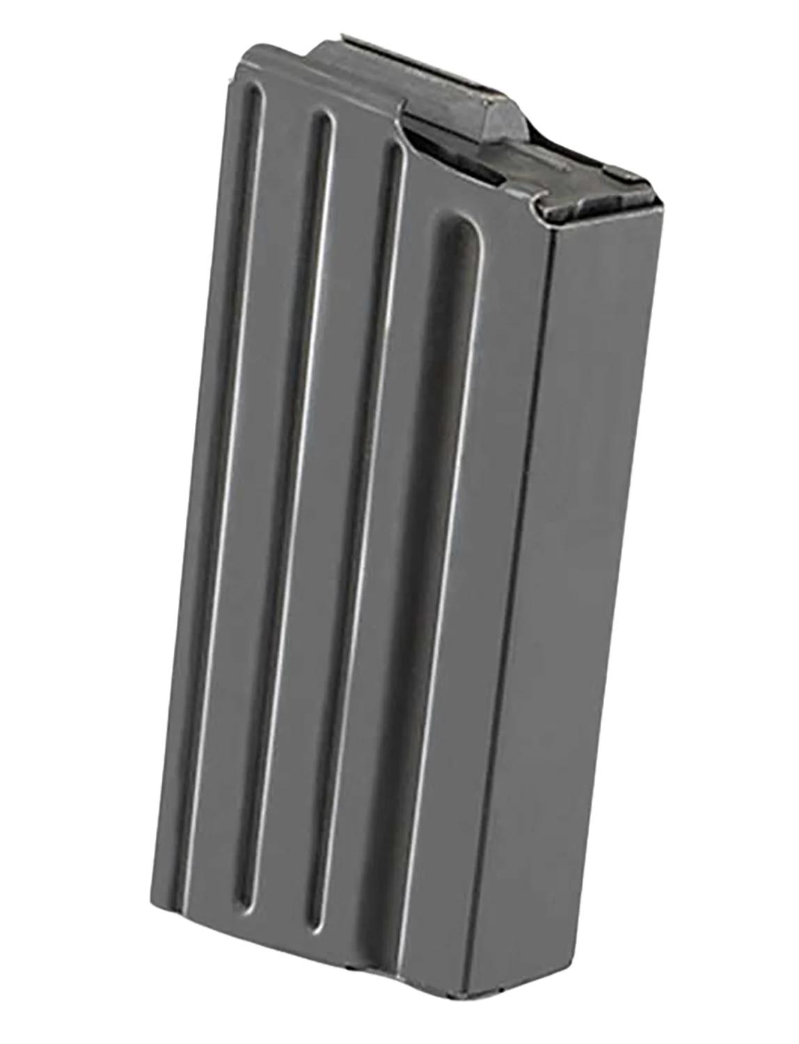 LUTH-AR MA-308A 20-round steel magazine with manganese phosphate finish and black plastic follower
