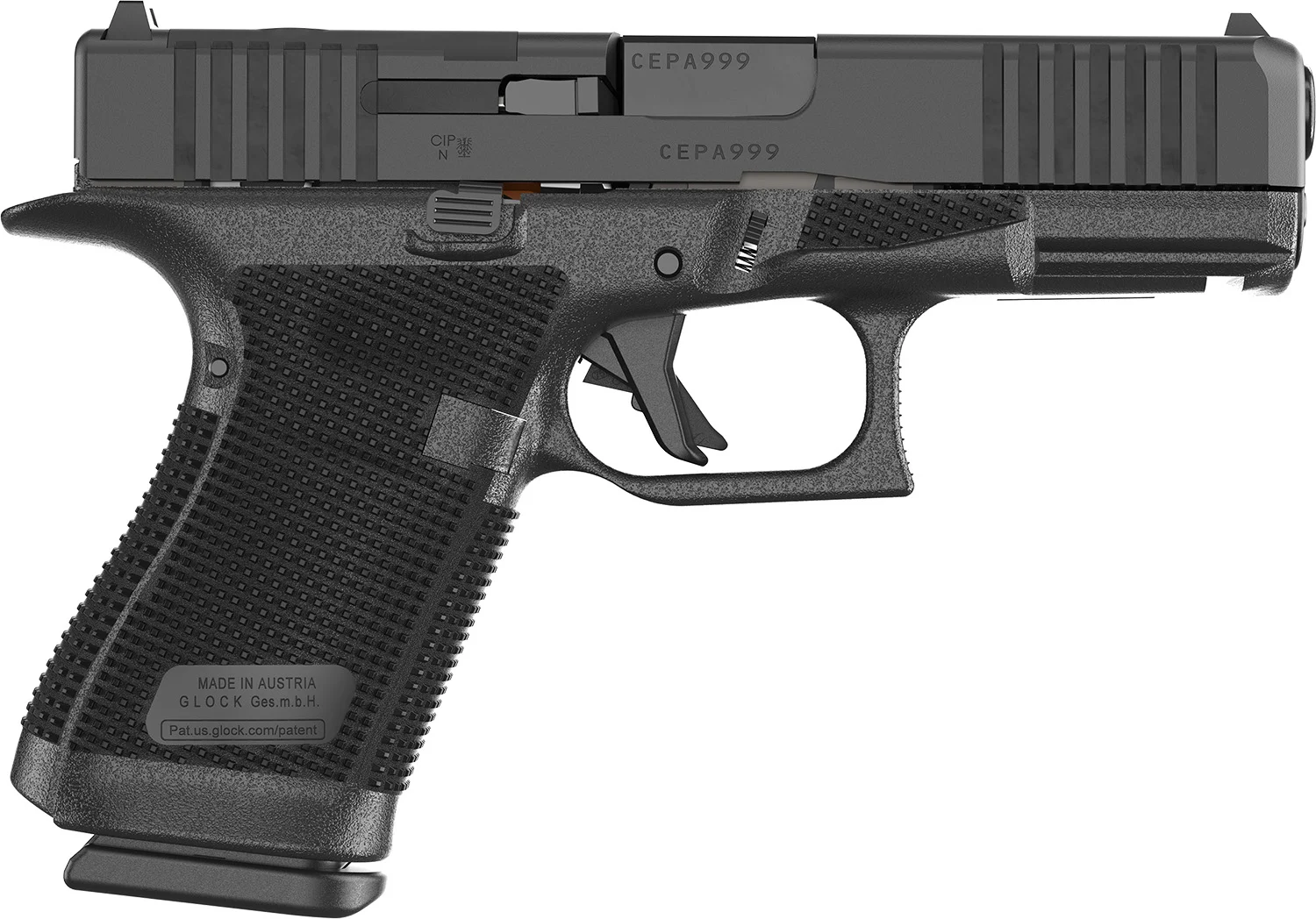 GLOCK 19 Gen6 9mm ORS 4.02in pistol in black with three 15-round magazines