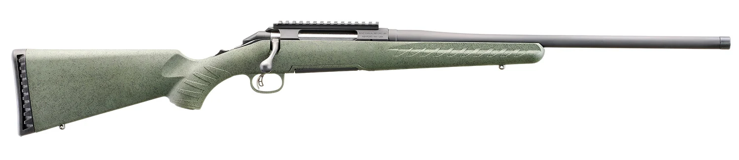 Glenfield Model A .350 Legend 20-inch threaded barrel rifle with Moss Green Splatter synthetic stock