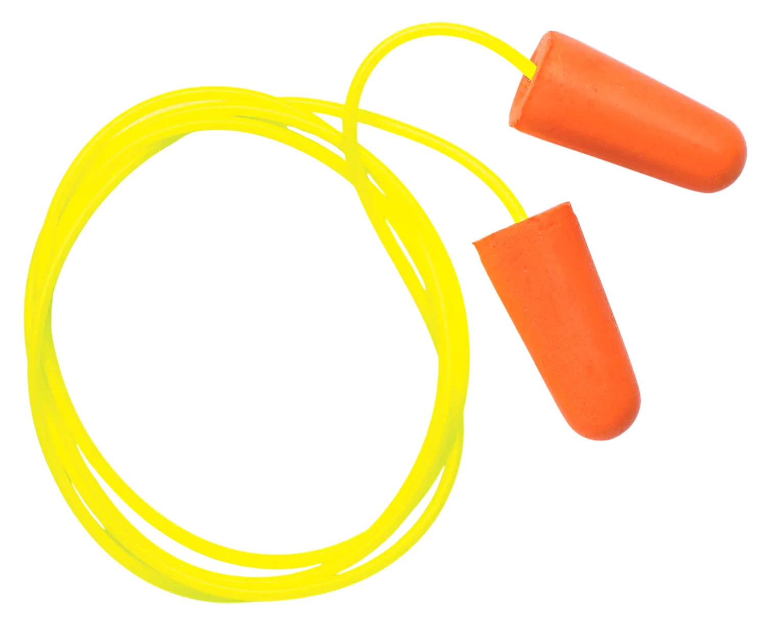 Pyramex DP1001 corded yellow/orange foam earplugs, 100 pairs, 32 dB NRR