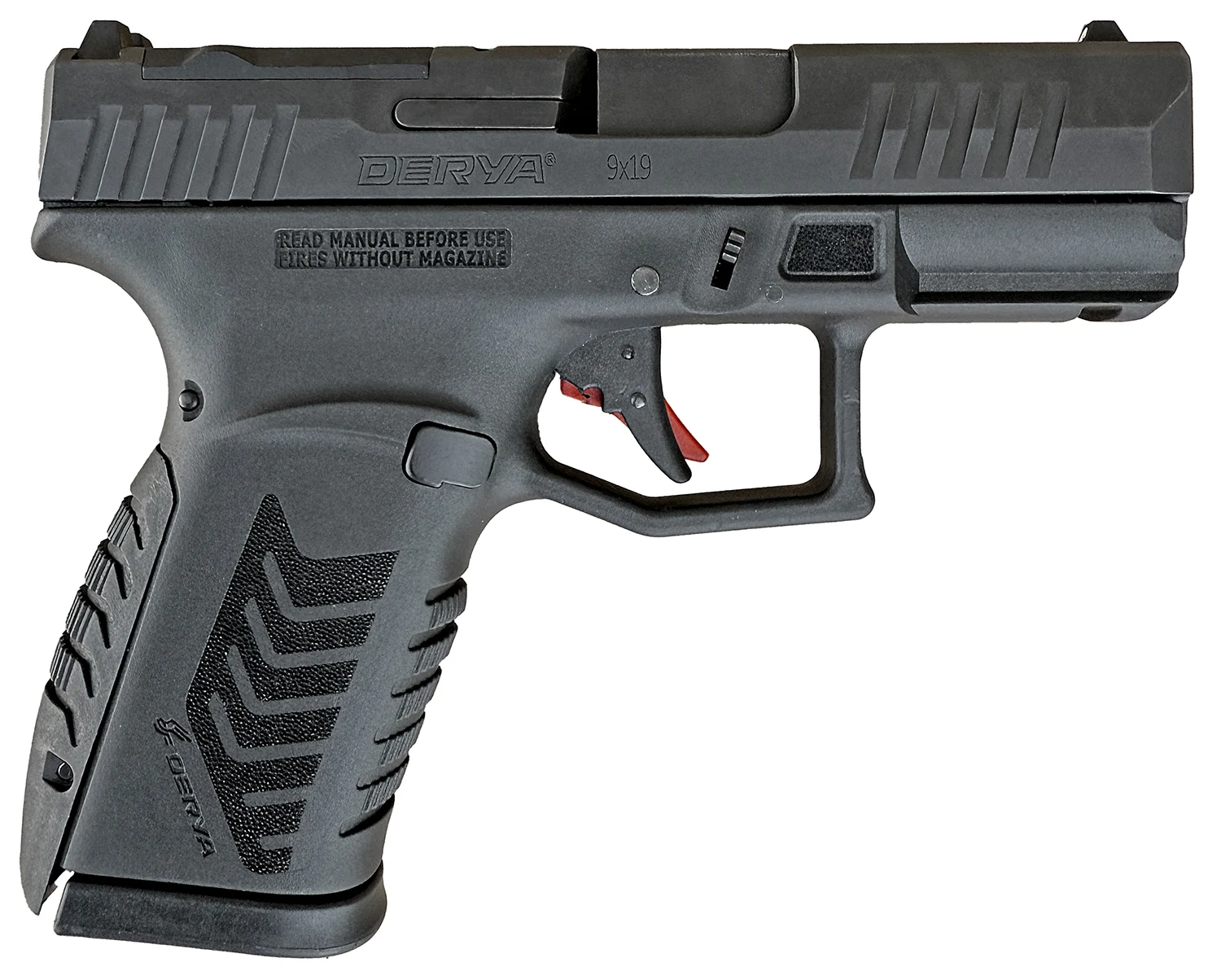 Derya DY9Z 9mm pistol, 3.50 inch barrel, black polymer frame, optic-ready slide