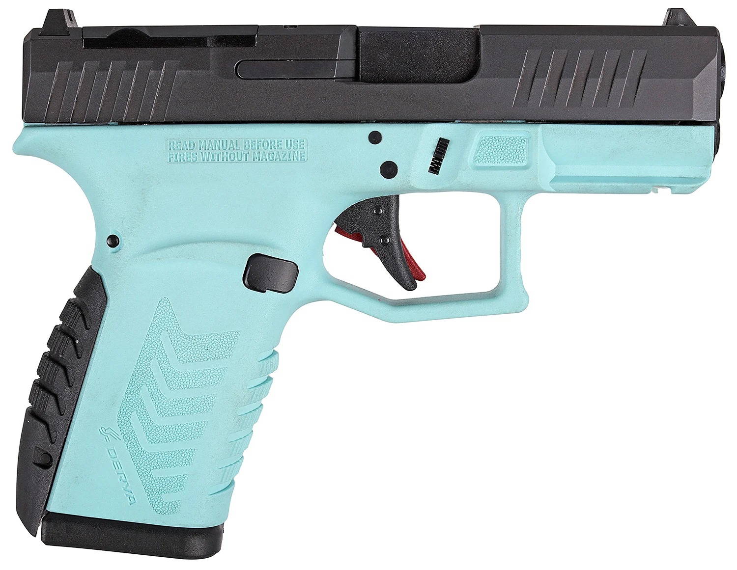 Derya DY9Z 9mm 3.5-inch Blue/Black sub-compact pistol, 15+1 capacity