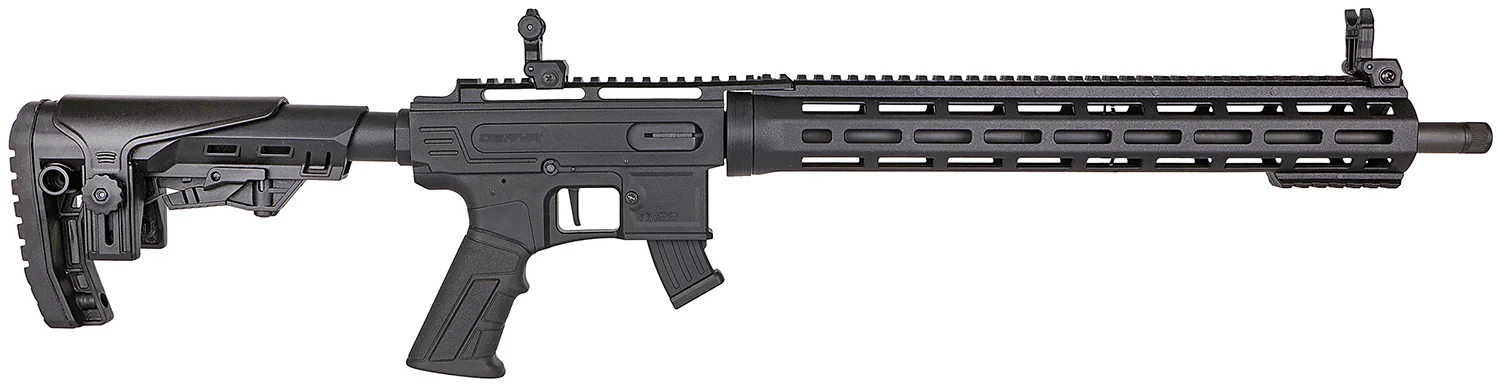 Derya TM22 FLASH .22 LR semi-auto rifle with 18 inch threaded barrel in black