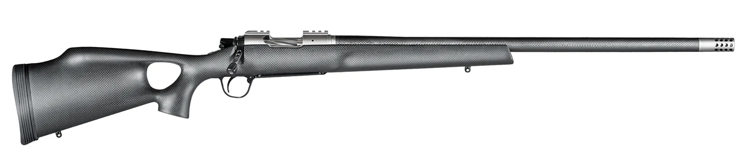 Christensen Arms Summit TI 6.5 Creedmoor with 16.25-inch carbon-wrapped barrel and black carbon fiber thumbhole stock