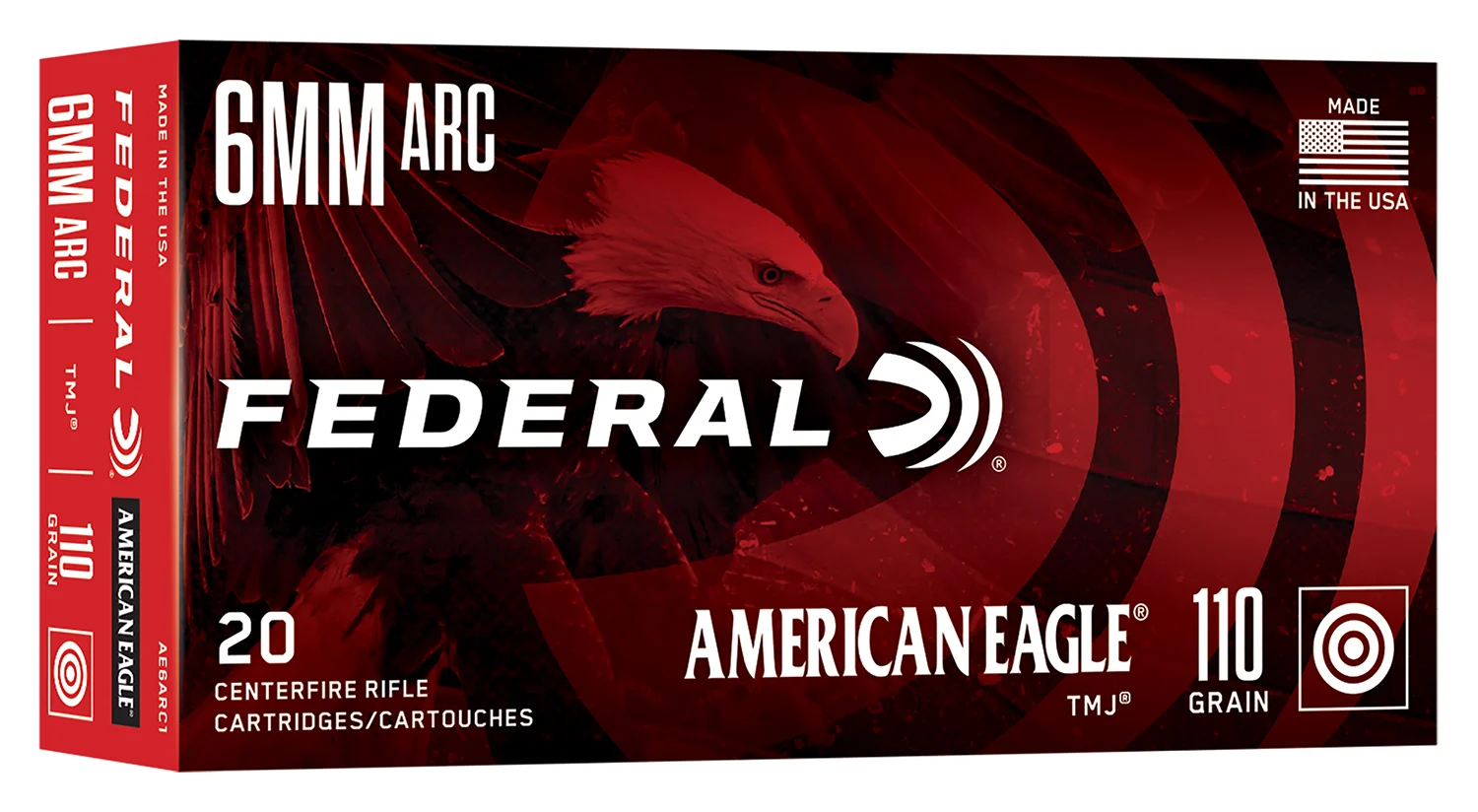 Federal American Eagle 6mm ARC 110gr TMJ 20rd box image