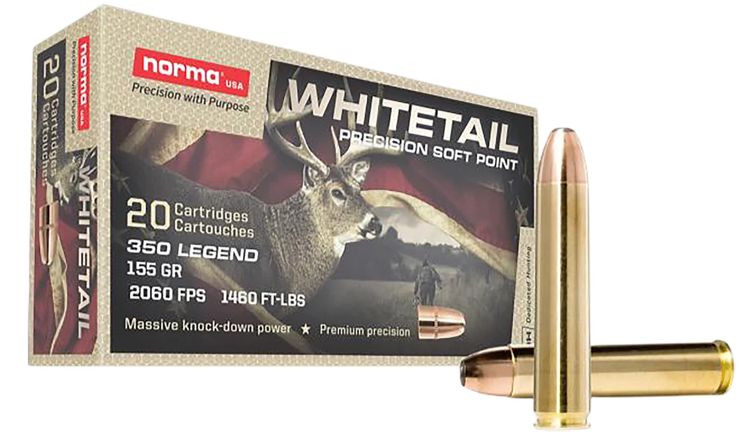 ma Ammunition 603404704 Whitetail 350Legend 155gr Soft Point 20 Per Box/10 Case Ammo
