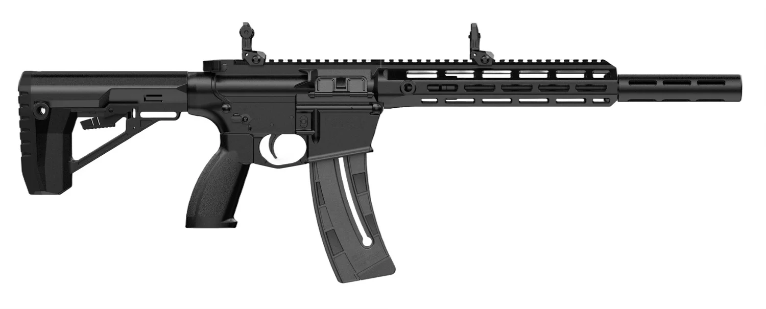 Retay RA1522 .22 LR black polymer M-LOK AR-style rifle with flip sights