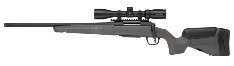Savage 110 Trailblazer XP 300 Win Mag 22 inch left-hand rifle with fluted barrel and gray synthetic stock