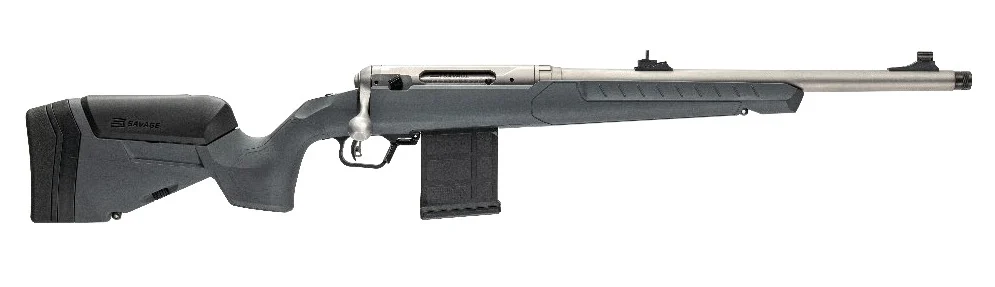 Savage 110 Ridge Hunter .338 Winchester Magnum 20-inch fluted heavy barrel right-hand rifle with gray synthetic adjustable LO