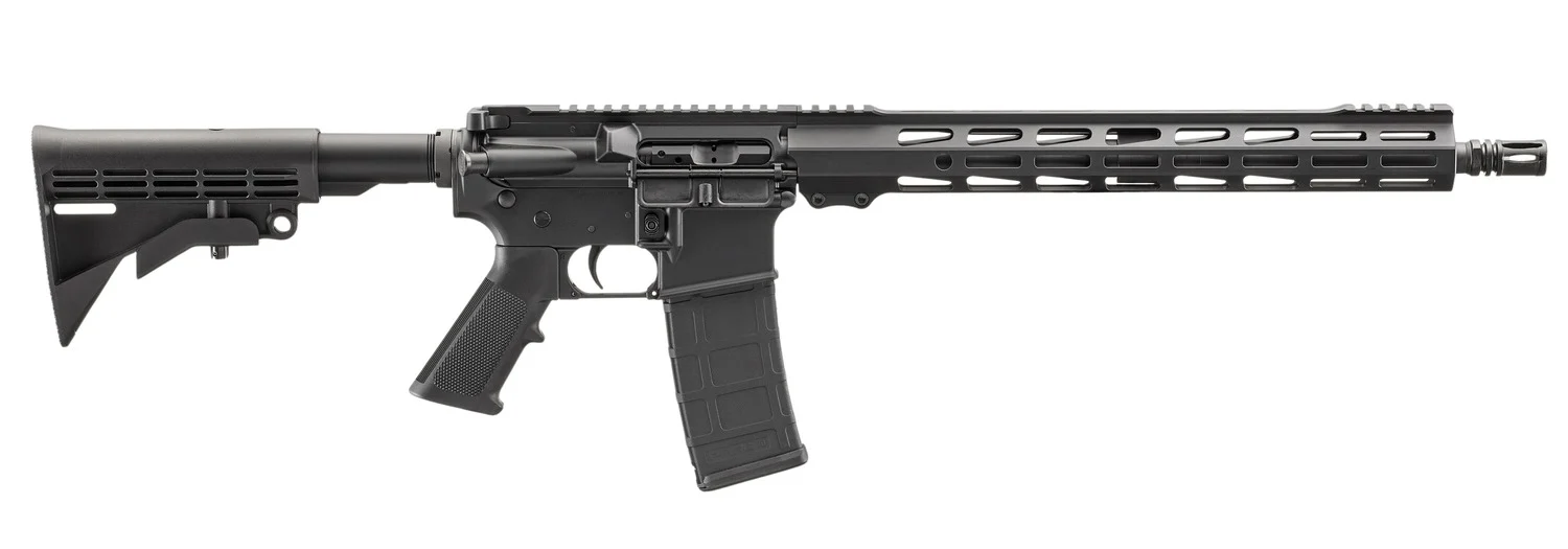 Ruger Harrier 5.56 NATO 16.1 inch black rifle with free-float M-LOK handguard and A2 stock